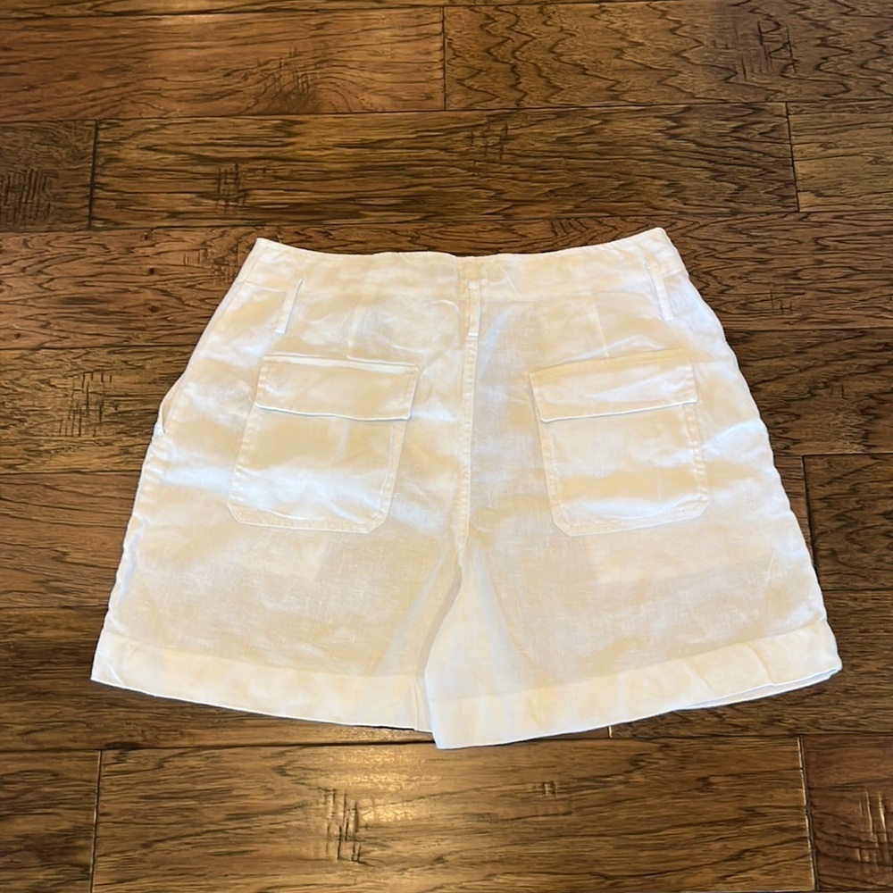 Lauren Ralph Lauren White Linen High Rise Shorts Size 10-SOLD - Picture 2 of 16